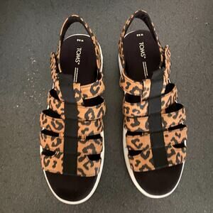 Toms Fisherman Women's Lug Platform Ortholite Comfort Sandal Toffee Size 9.5